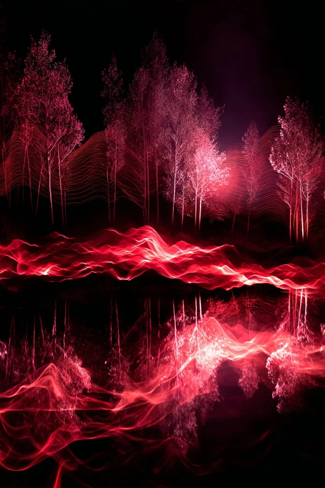Neon Crimson Veils - Image 2