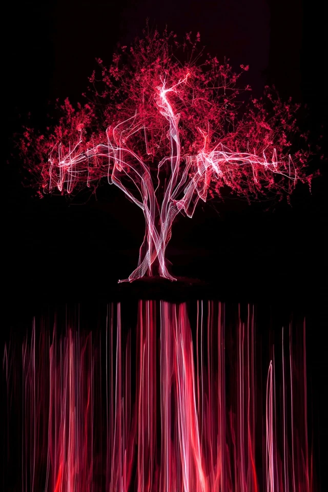 Neon Crimson Veils - Image 5