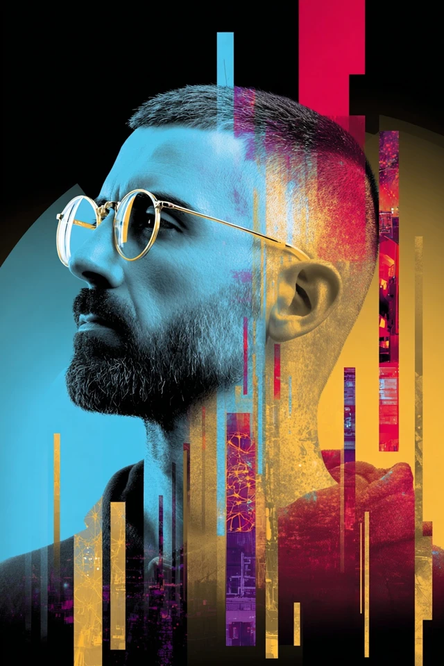 Neon Prism Portrait - Image 1