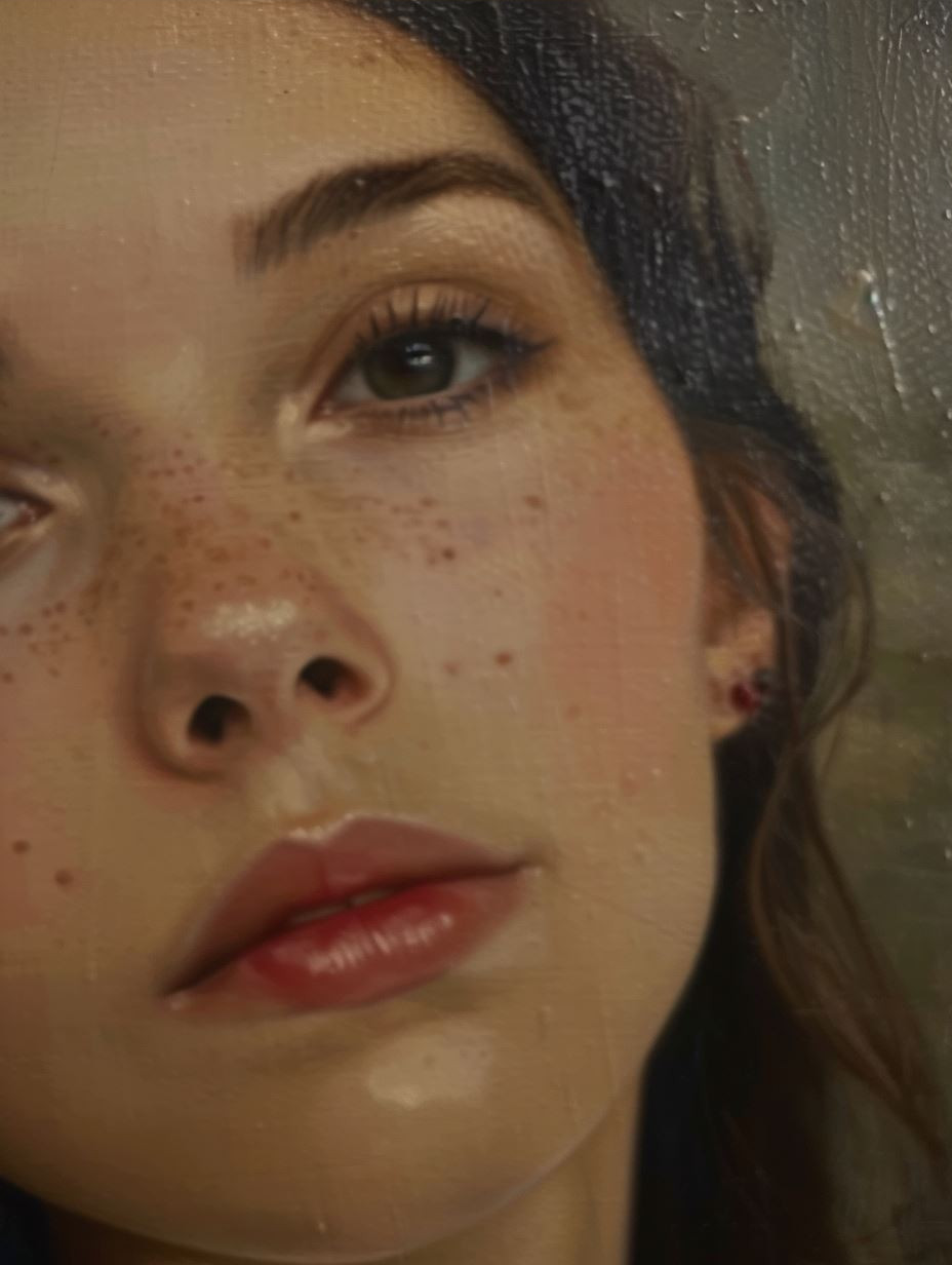 Ethereal Canvas Portrait Detail - Image 3