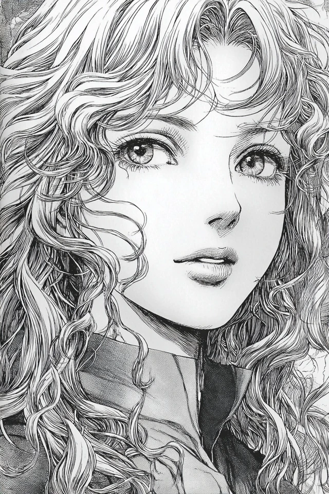 Ink Elegance Manga Portrait