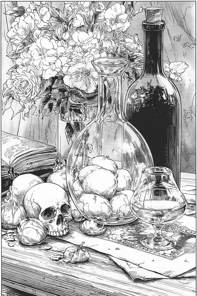 Ink Elegance Manga Portrait - Image 3