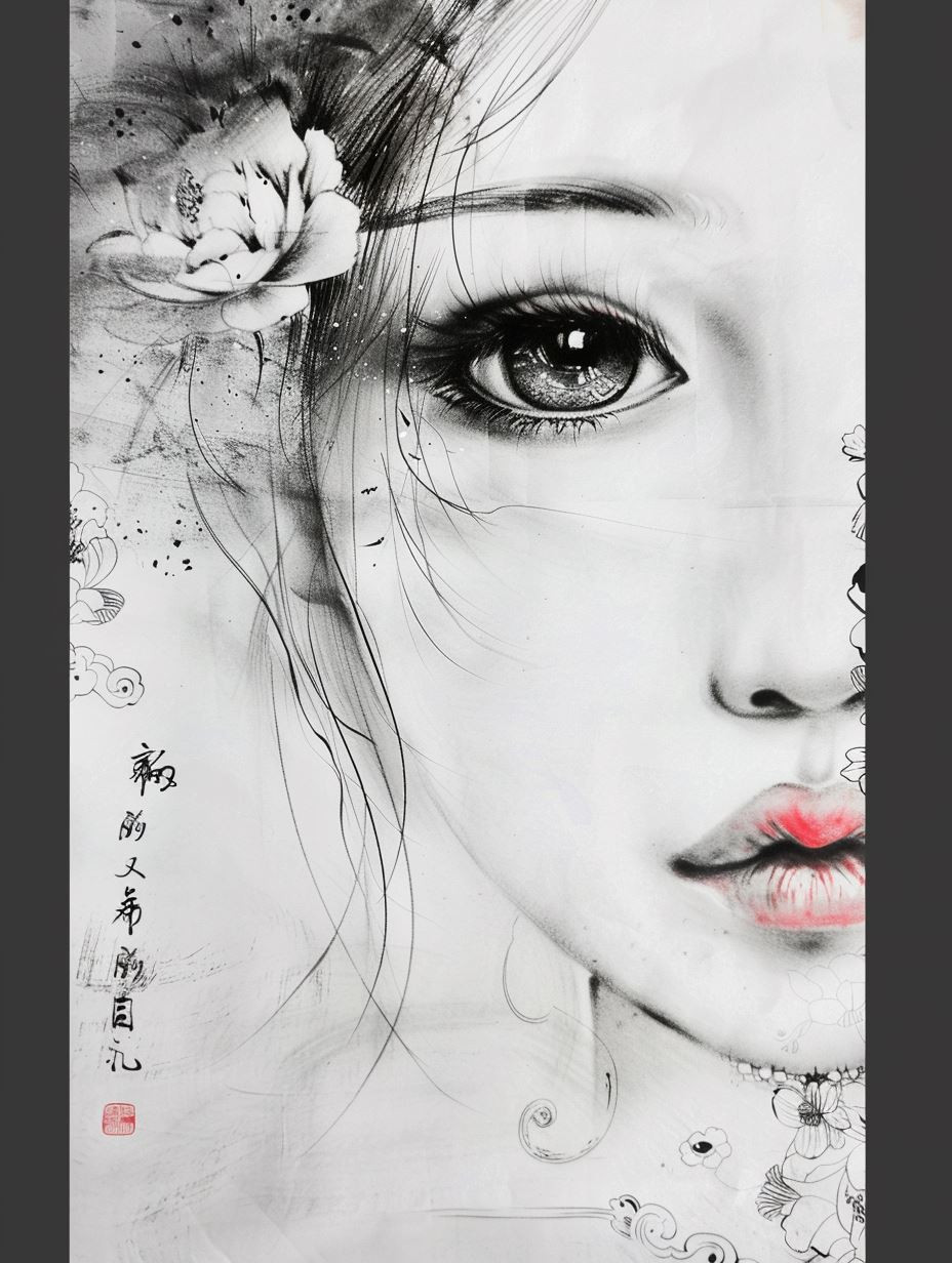 Ethereal Ink Portraits of Grace - Image 4