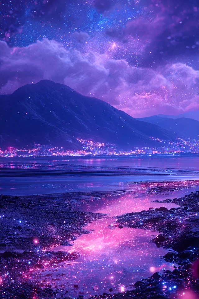Neon Dreams in Purple Hues - Image 2