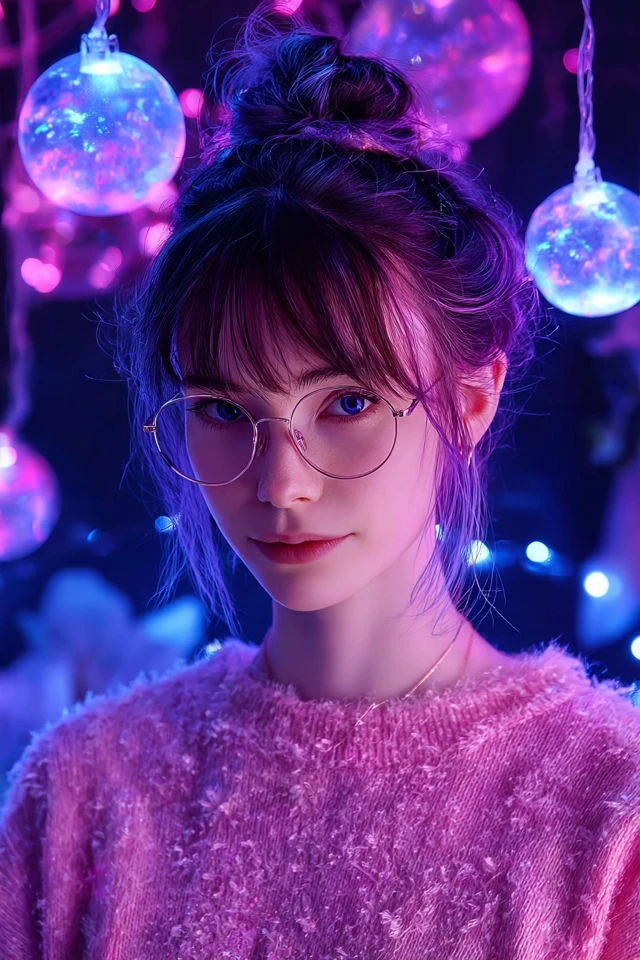 Neon Dreams in Purple Hues - Image 1