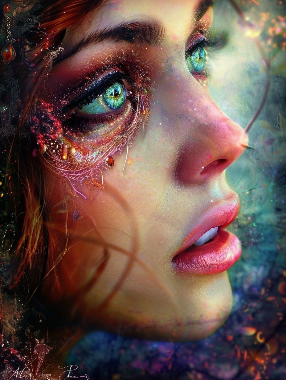 Celestial Glitter Ethereal Portrait - Image 2