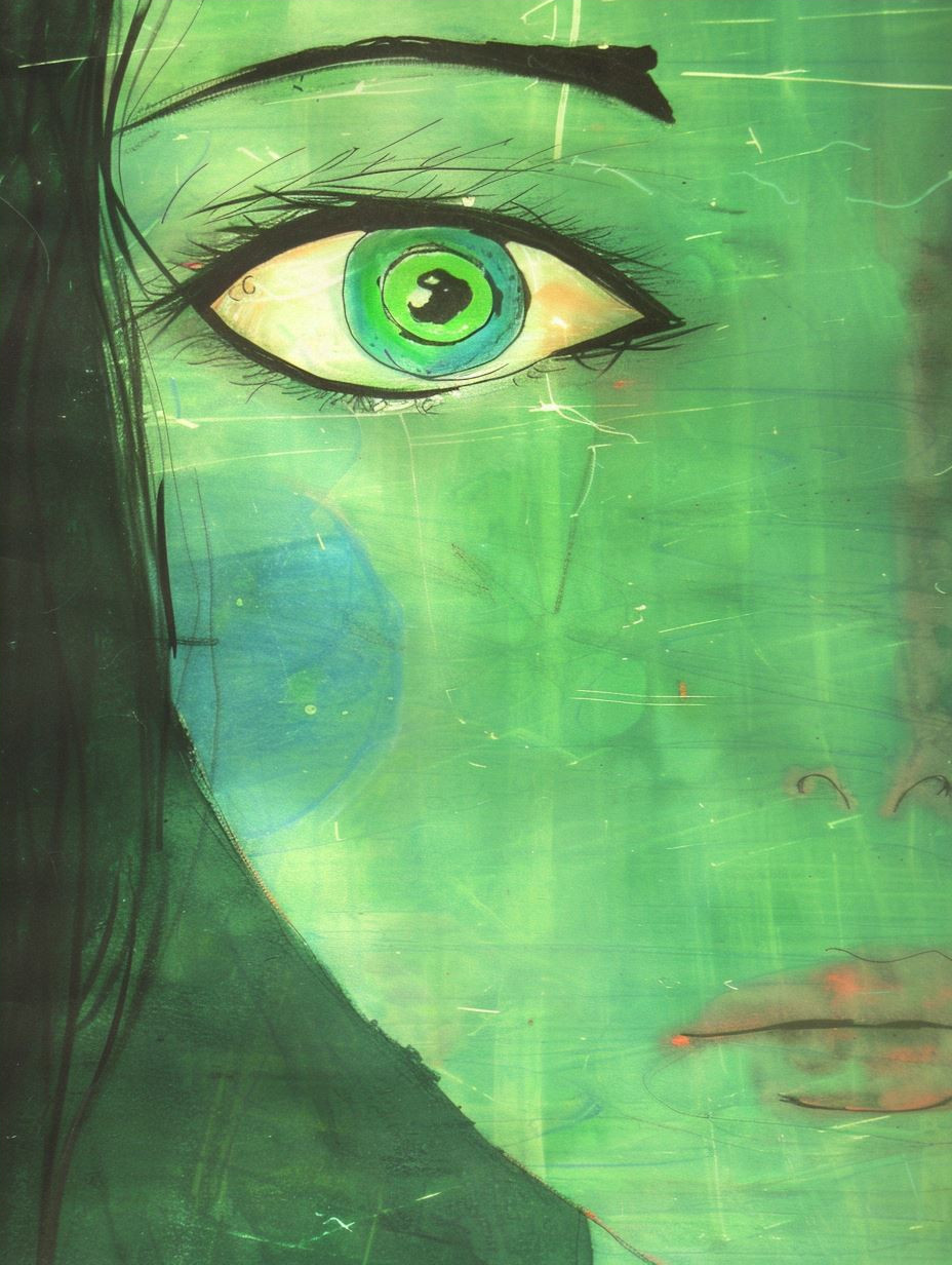 Ethereal Emerald Gaze Portraits - Image 4