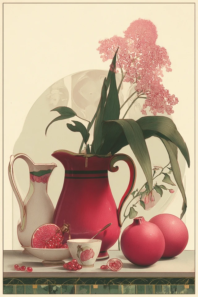 Floral Elegance Portrait - Image 3