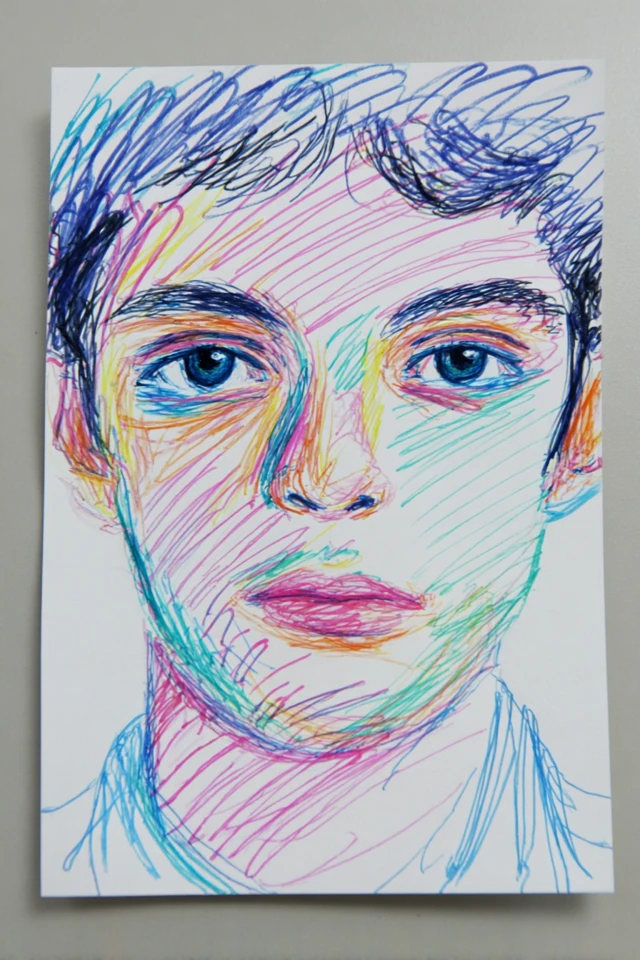 Vibrant Prism: A Collection of Colored Sketches - Image 1