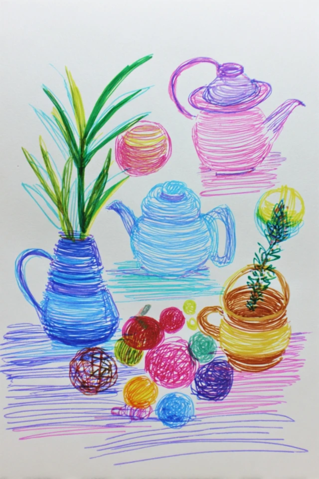 Vibrant Prism: A Collection of Colored Sketches - Image 3