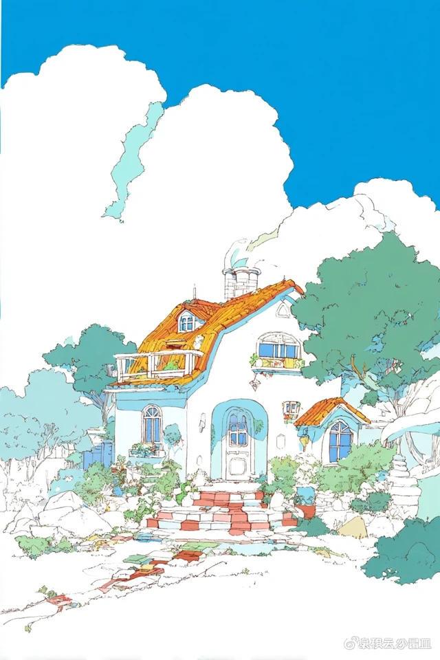 Pastel Dreamscape Illustration - Image 6
