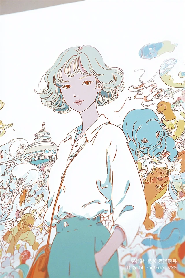 Pastel Dreamscape Illustration - Image 1