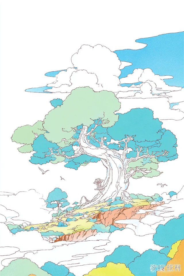 Pastel Dreamscape Illustration - Image 5