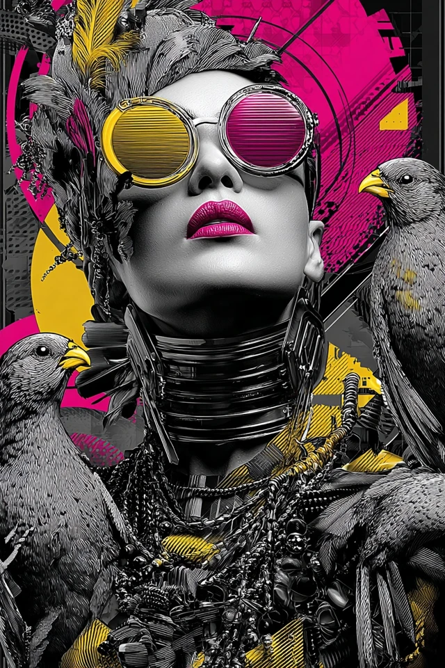 Neon Cyber Punk Aviary - Image 1