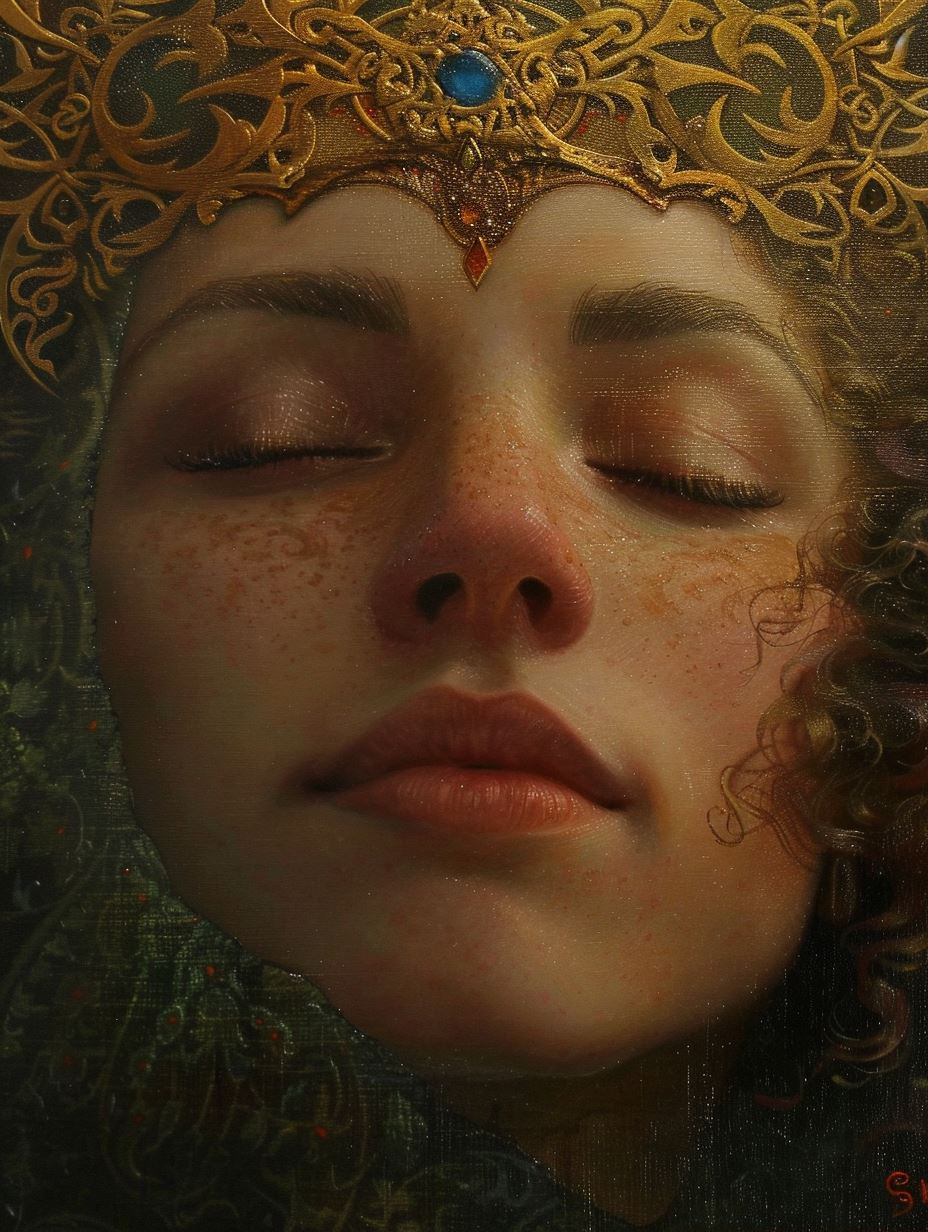 Mystic Golden Ethereal Portraits - Image 1