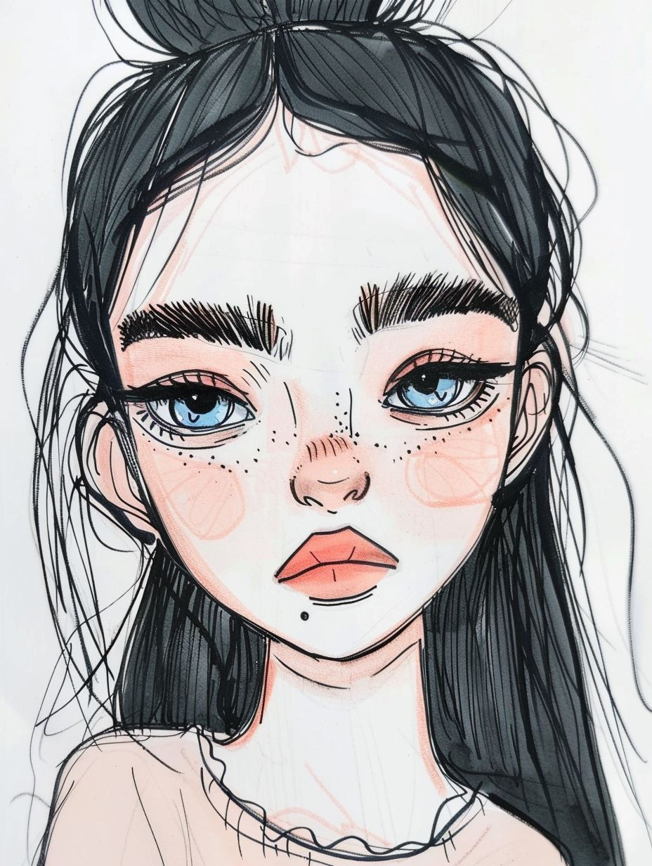 Ethereal Sketchbook Portrait Studies - Image 3