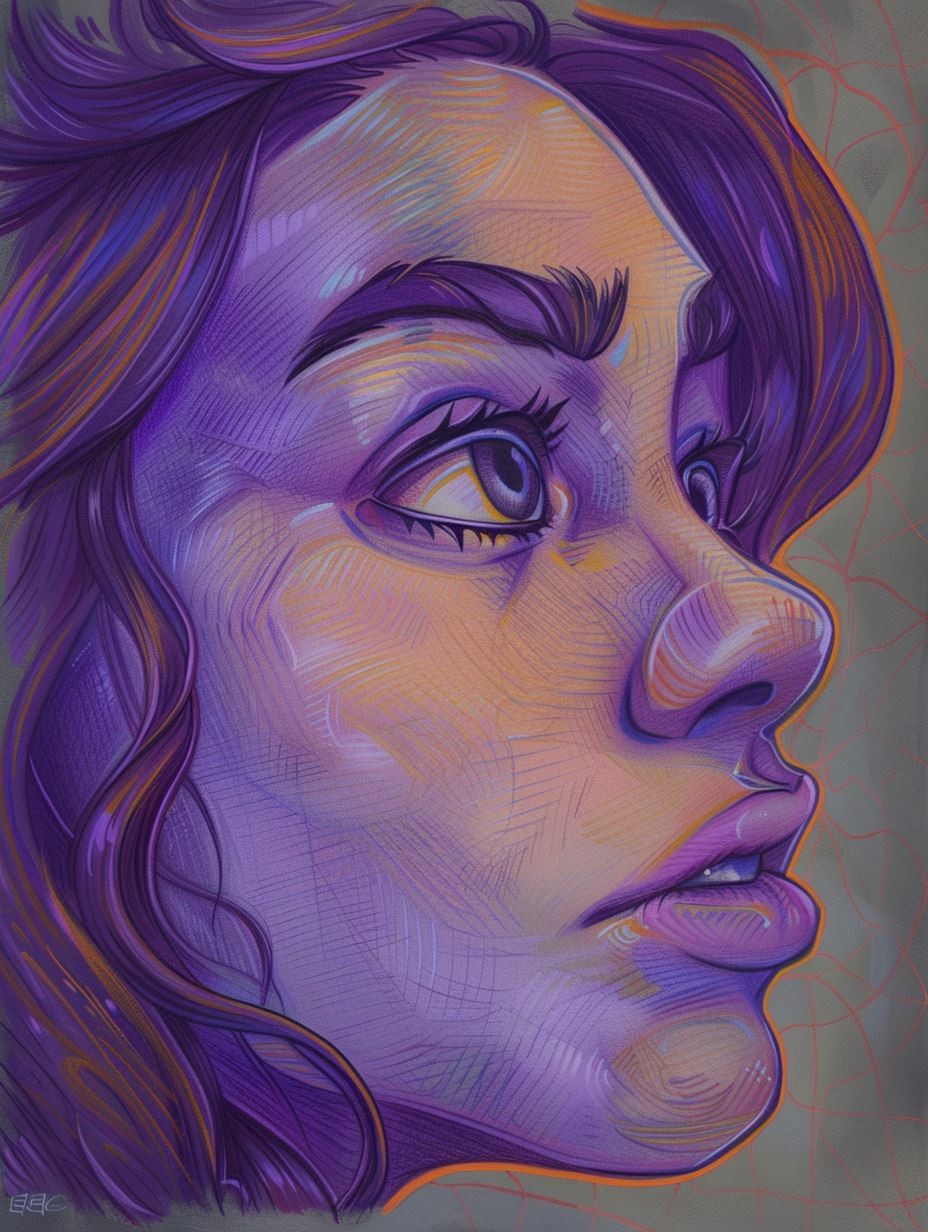 Ethereal Monochrome Stylized Portrait - Image 2