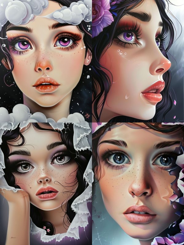 Ethereal Visions of Digital Beauty