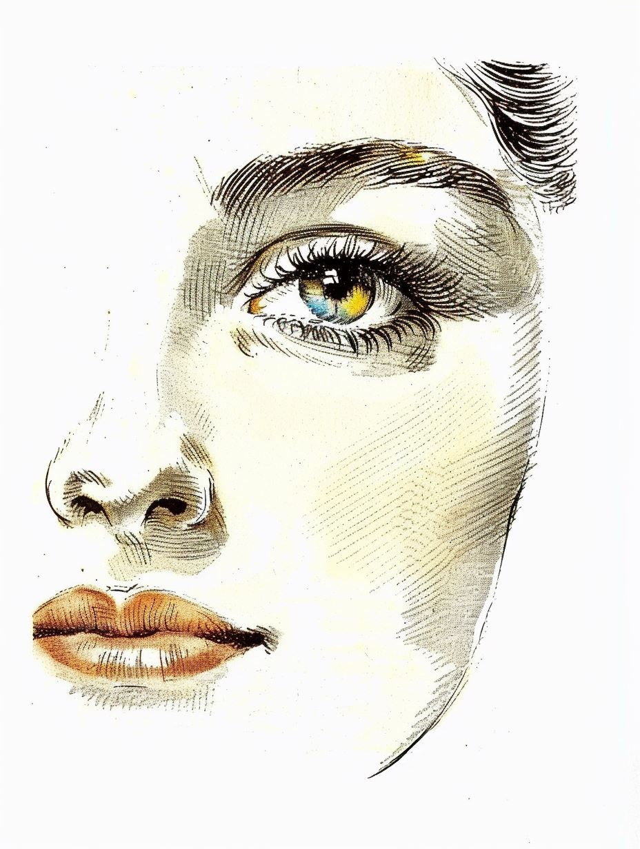 Ethereal Gaze: A Study of Feminine Beauty - Image 3