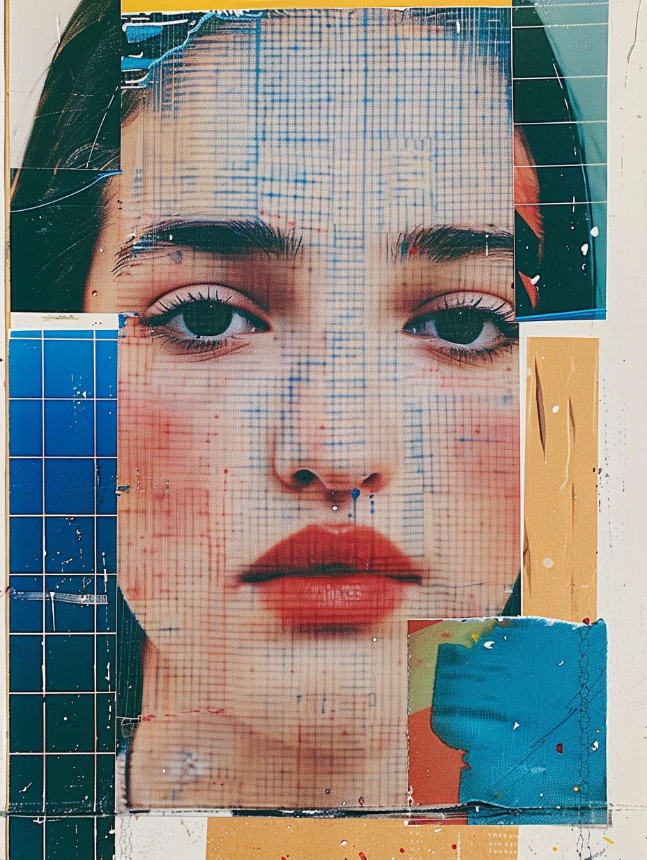 Fragmented Modernist Portrait Collage - Image 2