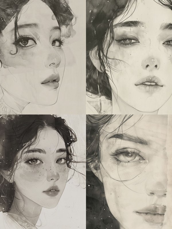 Ethereal Whispers in Monochrome