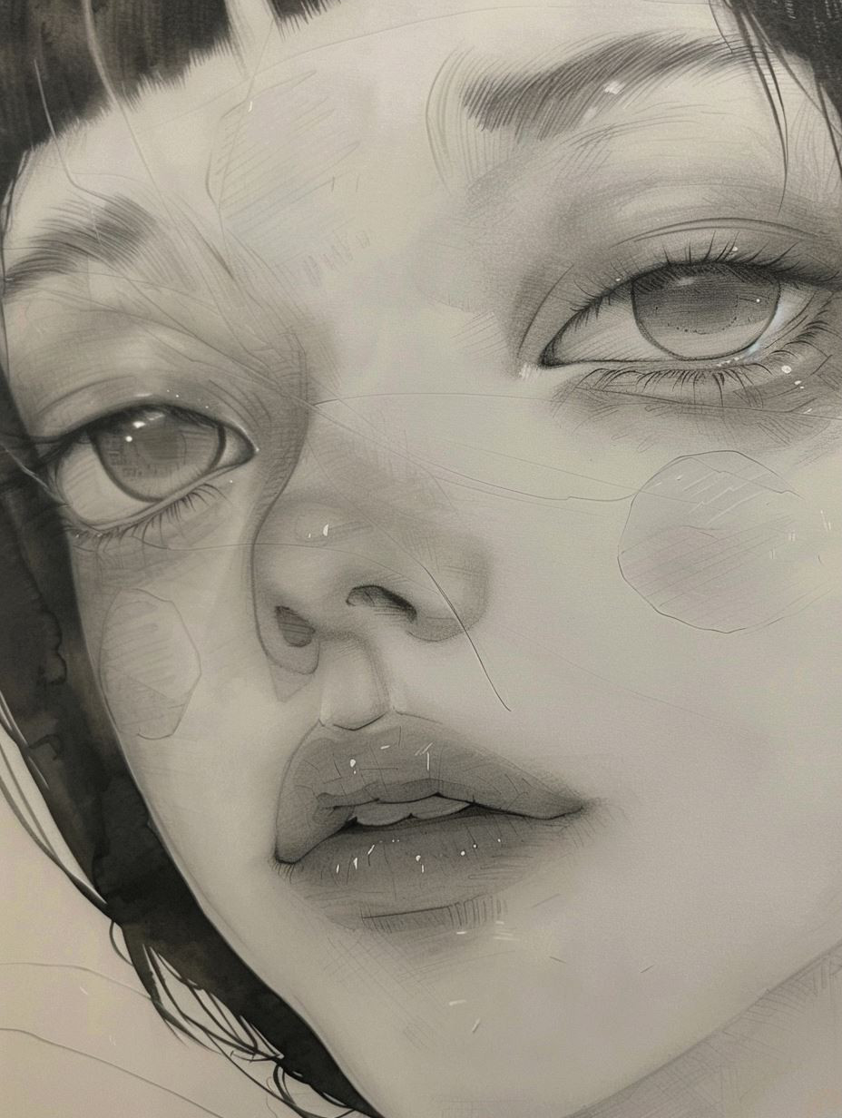 Melancholy Gazes in Monochrome - Image 3