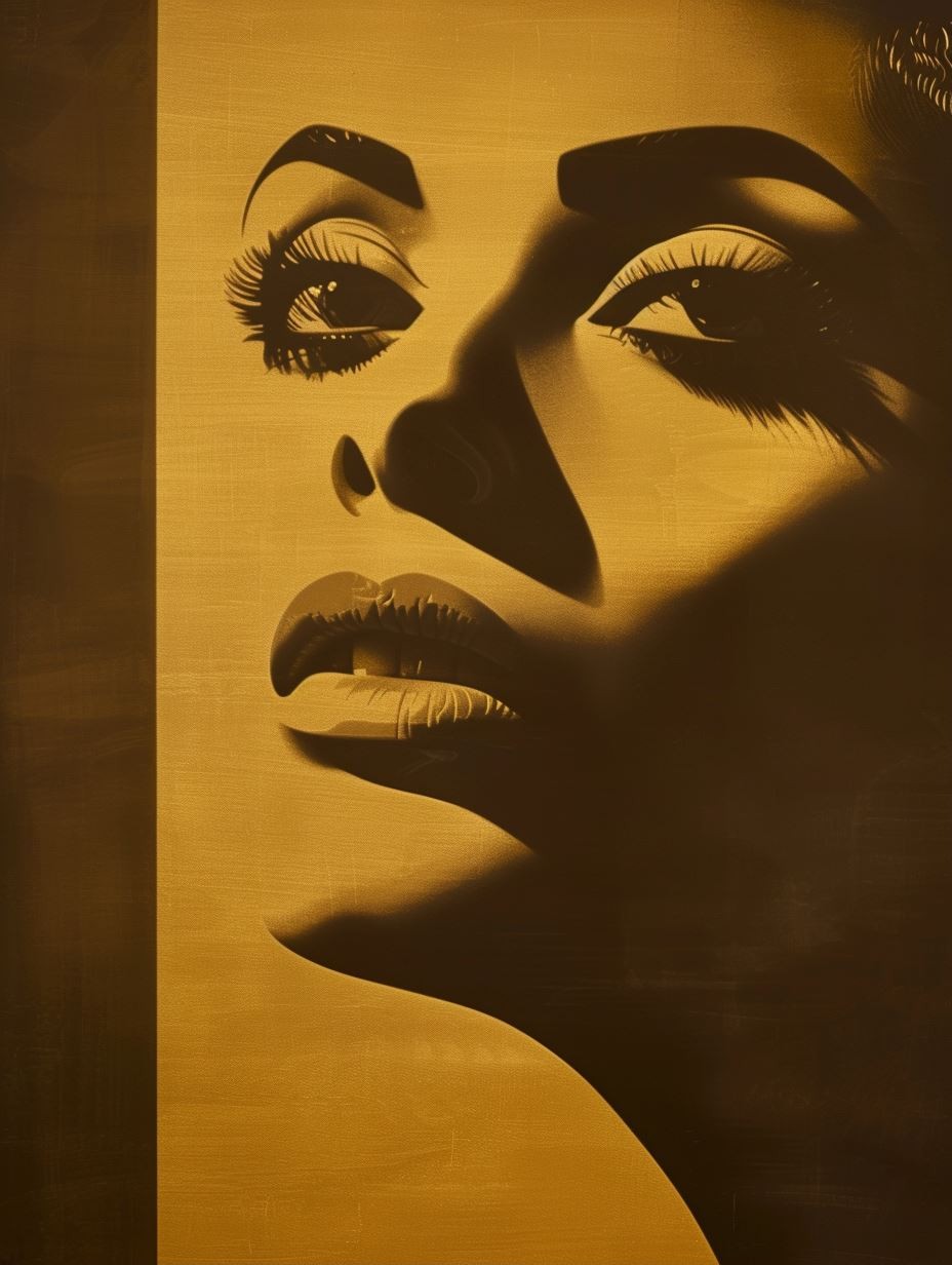 Golden Noir Cinematic Portrait