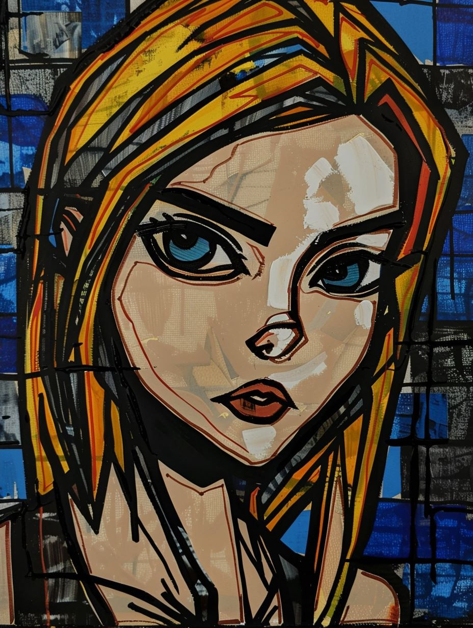 Fragmented Monochrome Urban Portrait - Image 2