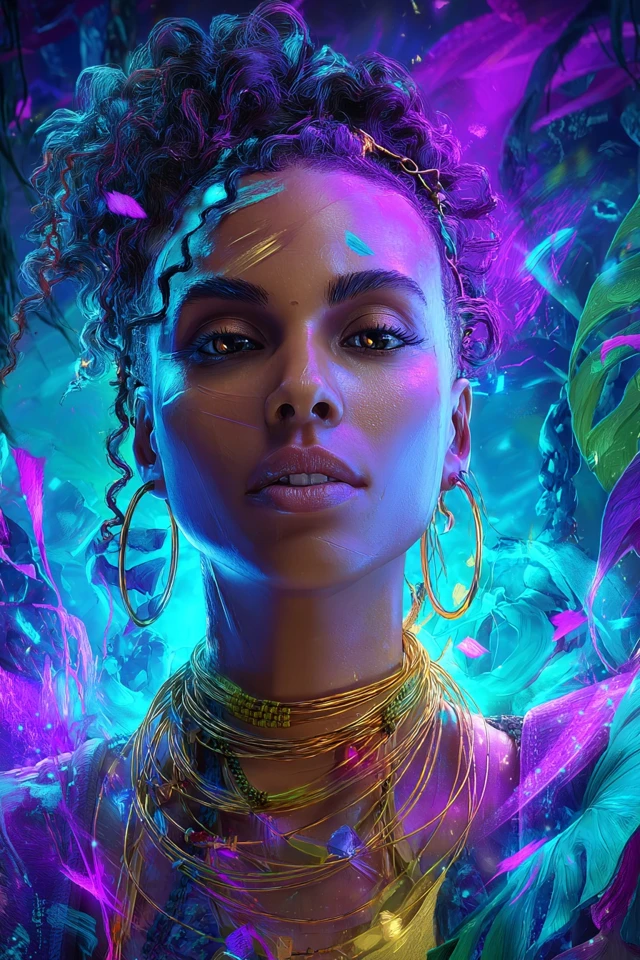 Neon Astral Goddess