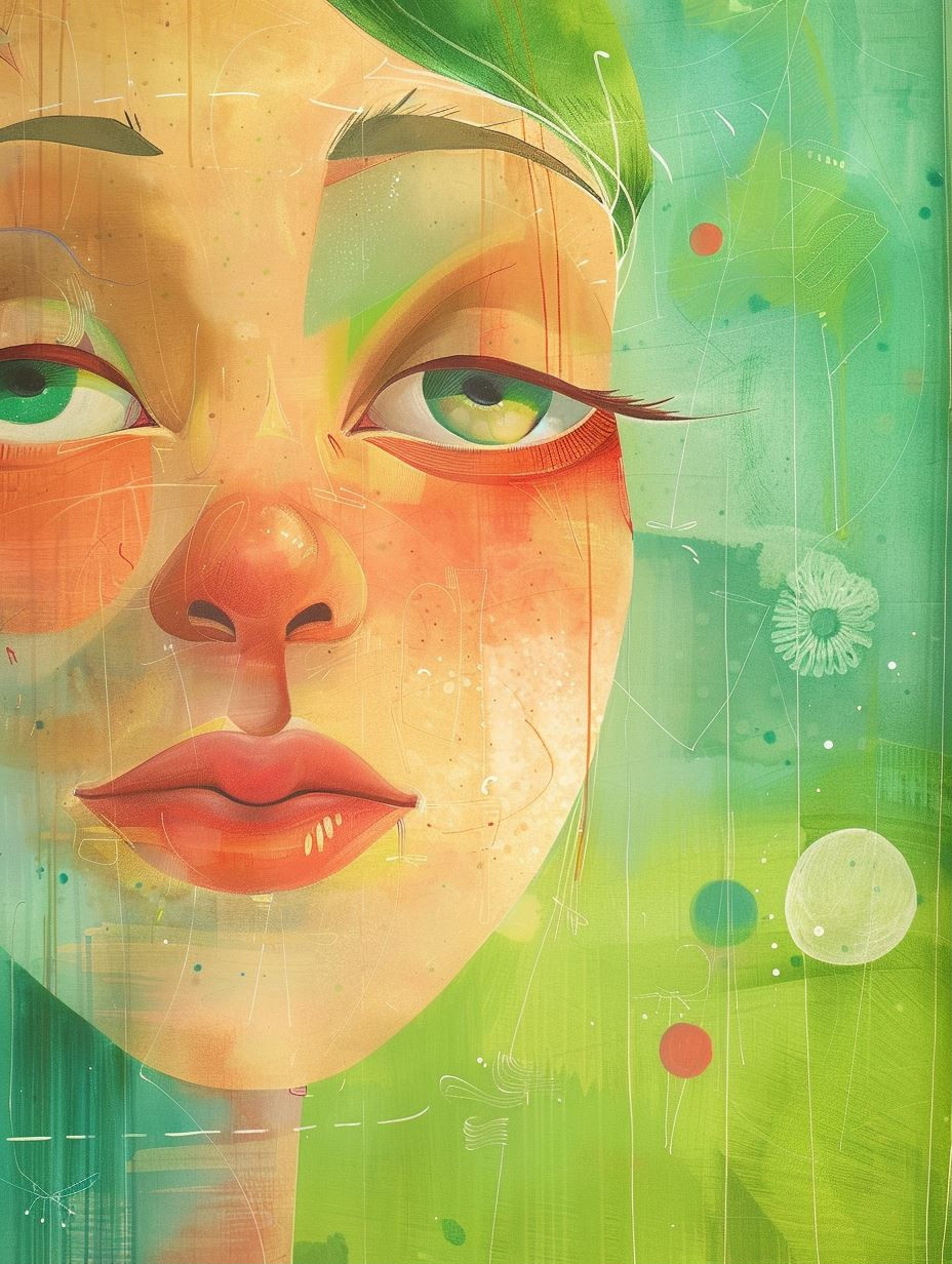 Ethereal Green Dream Portraits - Image 1