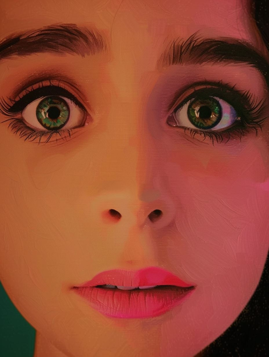 Neon Gaze Portrait