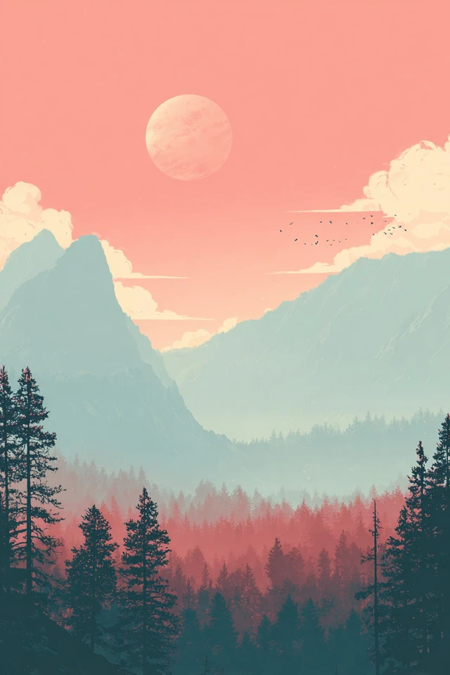 Crimson Dusk Portrait - Image 2