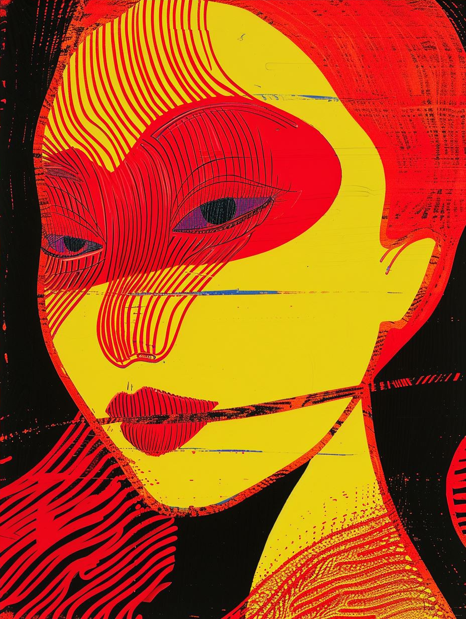 Neon Noir Psychedelic Portrait - Image 4