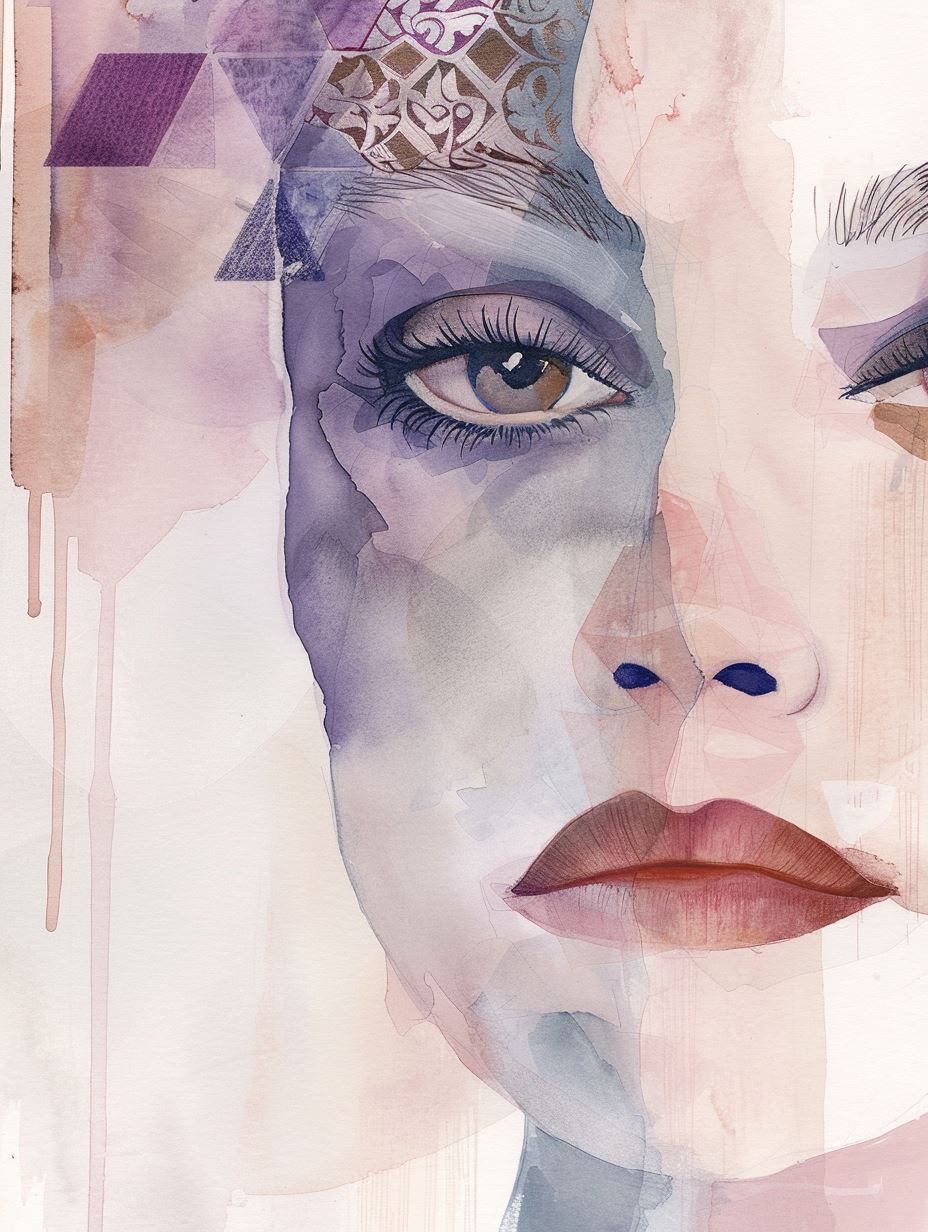 Ethereal Fragmented Watercolor Portraits - Image 4