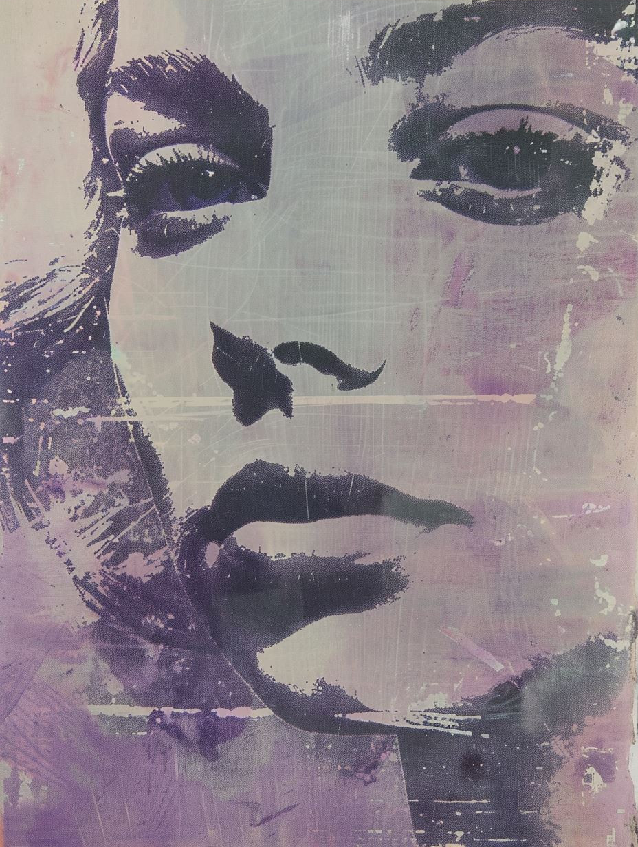 Ethereal Purple Fragmented Portraits - Image 3