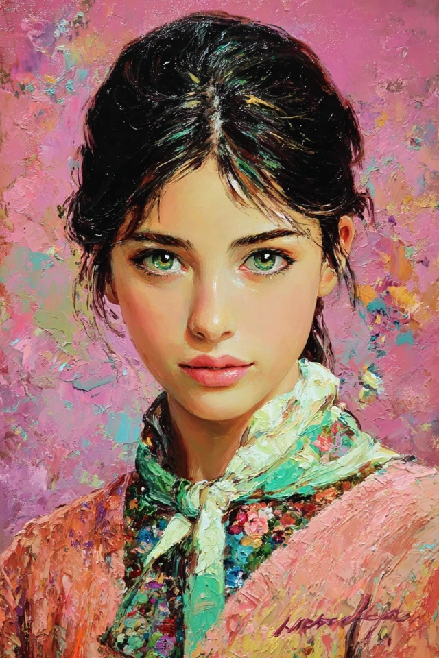 Pastel Impressionist Muse - Image 1