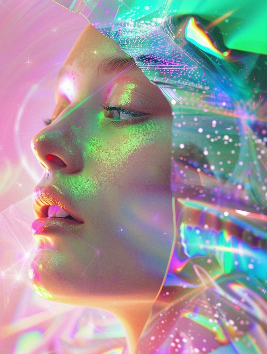 Iridescent Prism Digital Dreamscape - Image 4