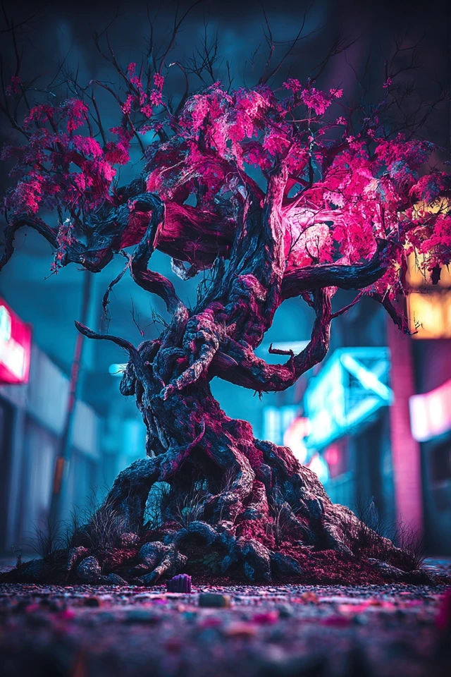Neon Cyberpunk Gaze - Image 5