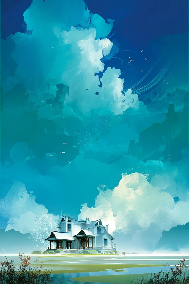 Azure Dreamscape Silhouette - Image 6