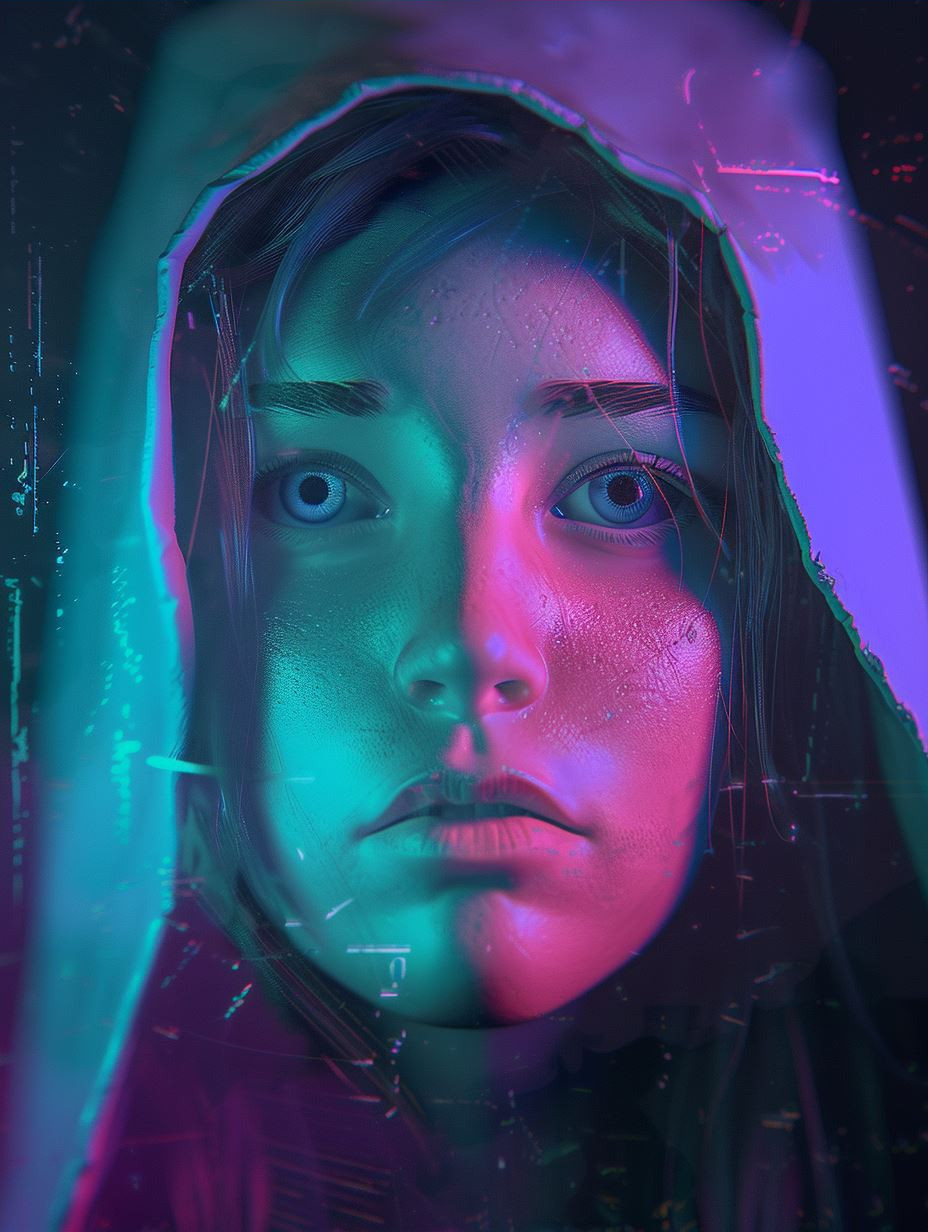 Neon Dreams Cyberpunk Portraiture - Image 4