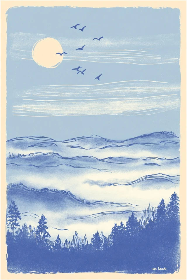 Azure Echoes of Stillness - Image 2