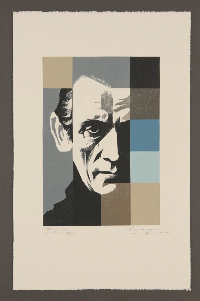 Geometric Noir Portrait