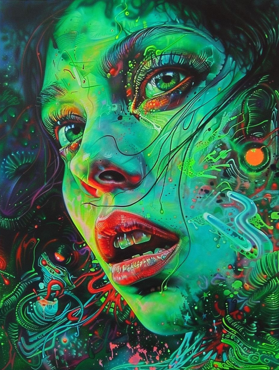 Neon Dreams Ethereal Portraiture - Image 2