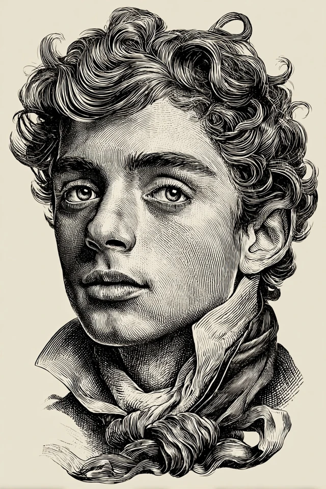Classical Ink Portrait - Image 1
