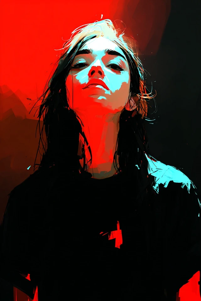 Crimson Echoes of a Quiet Mind - Image 1