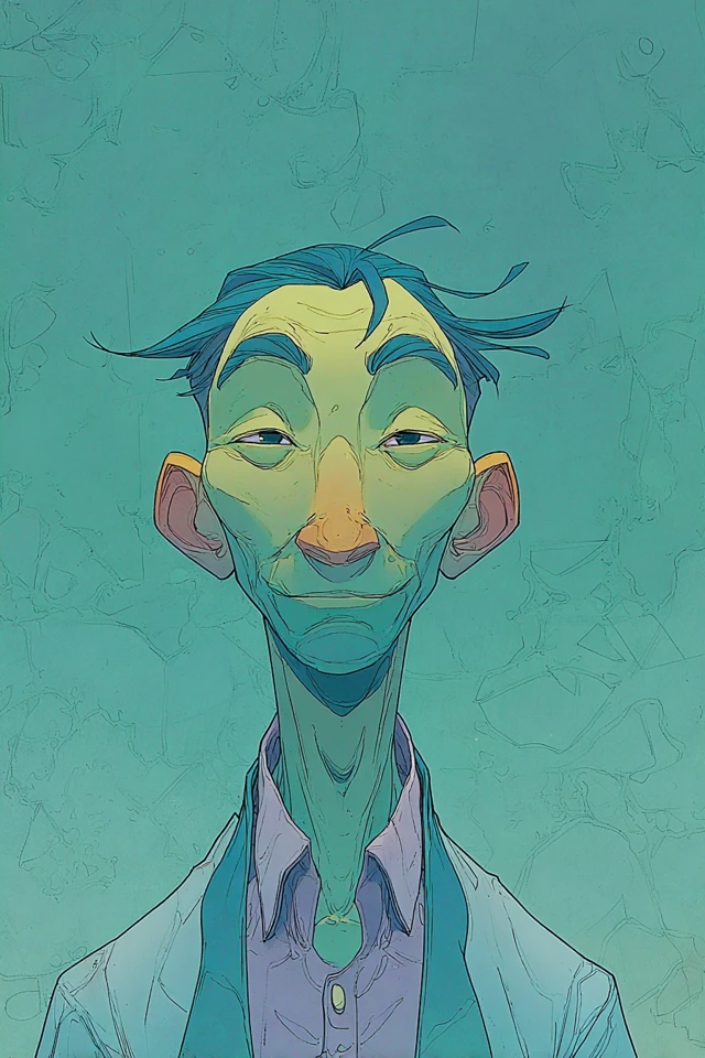 Teal Dream Caricature - Image 1