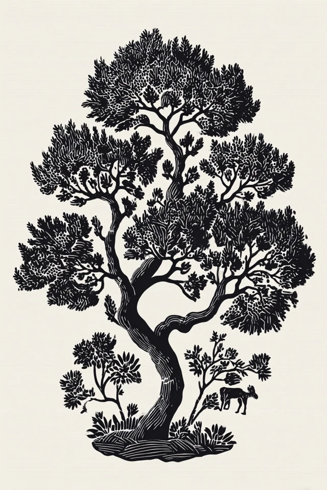 Monochrome Botanical Elegance - Image 5