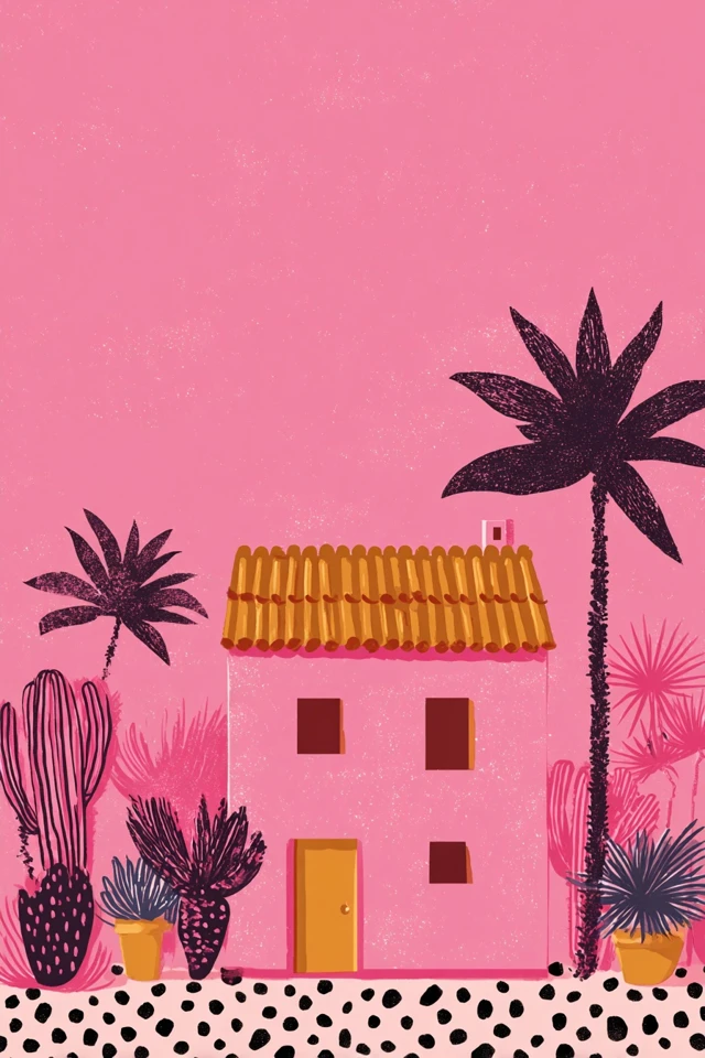 Whimsical Pink Portrait - Image 6