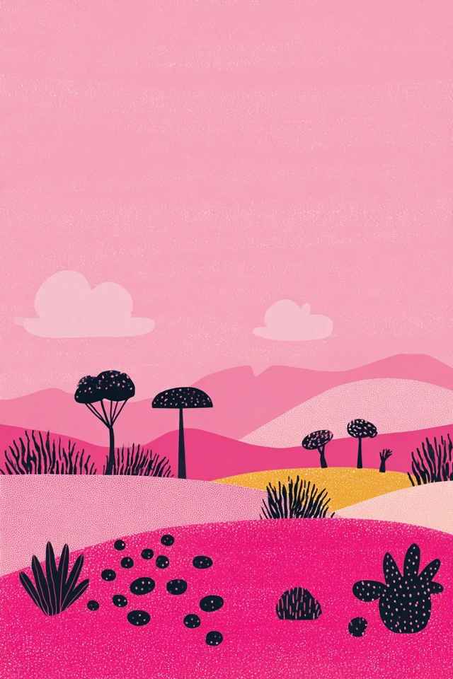 Whimsical Pink Portrait - Image 2