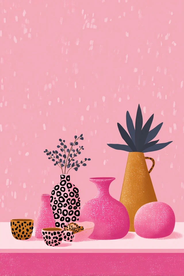 Whimsical Pink Portrait - Image 3